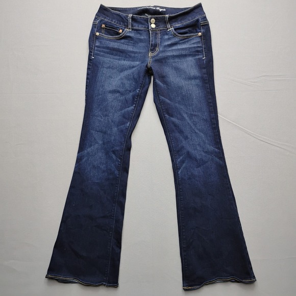 American Eagle Outfitters Denim - American Eagle Super Stretch Artist Jeans Dark Wash Flare Leg Womens 10